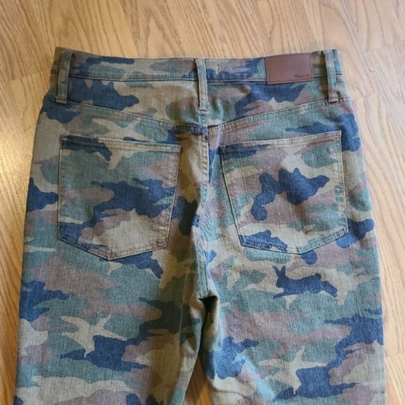 NEW NWOT! MADEWELL HIGH-RISE SLIM BOYJEAN CROPPED COTTONTAIL CAMO BOYFRIEND 30 - Picture 5 of 8